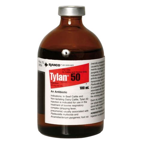 (Tylan 200 is easier on birds, because smaller amount of fluid) --Can possibly give Tylan injectible orally instead. . Tylan 50 tractor supply